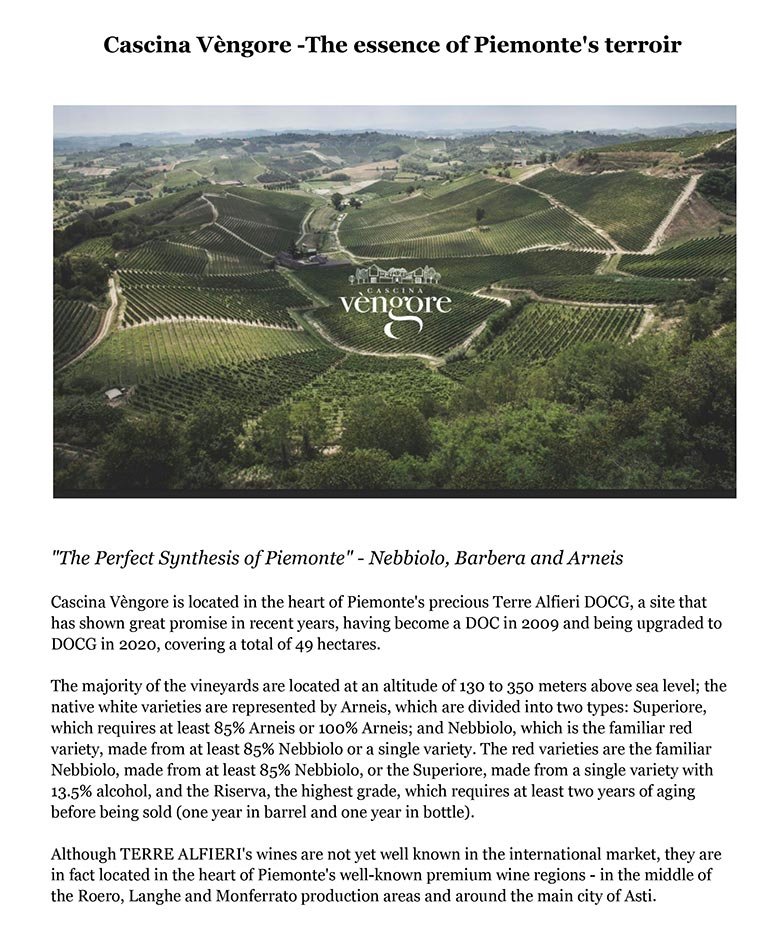 Cascina Vèngore -The essence of Piemonte's terroir