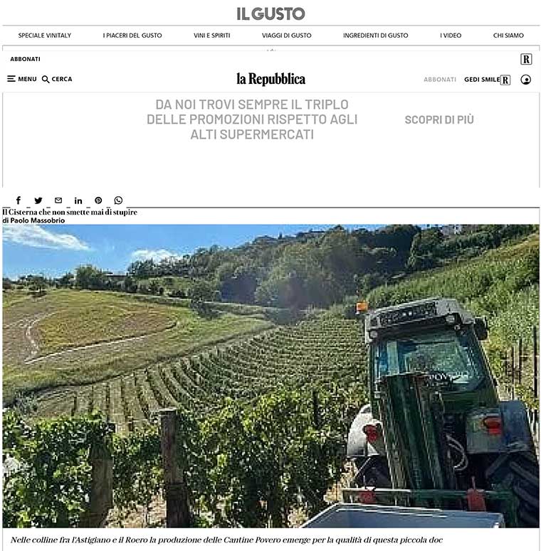 Cisterna non smette mai di stupire